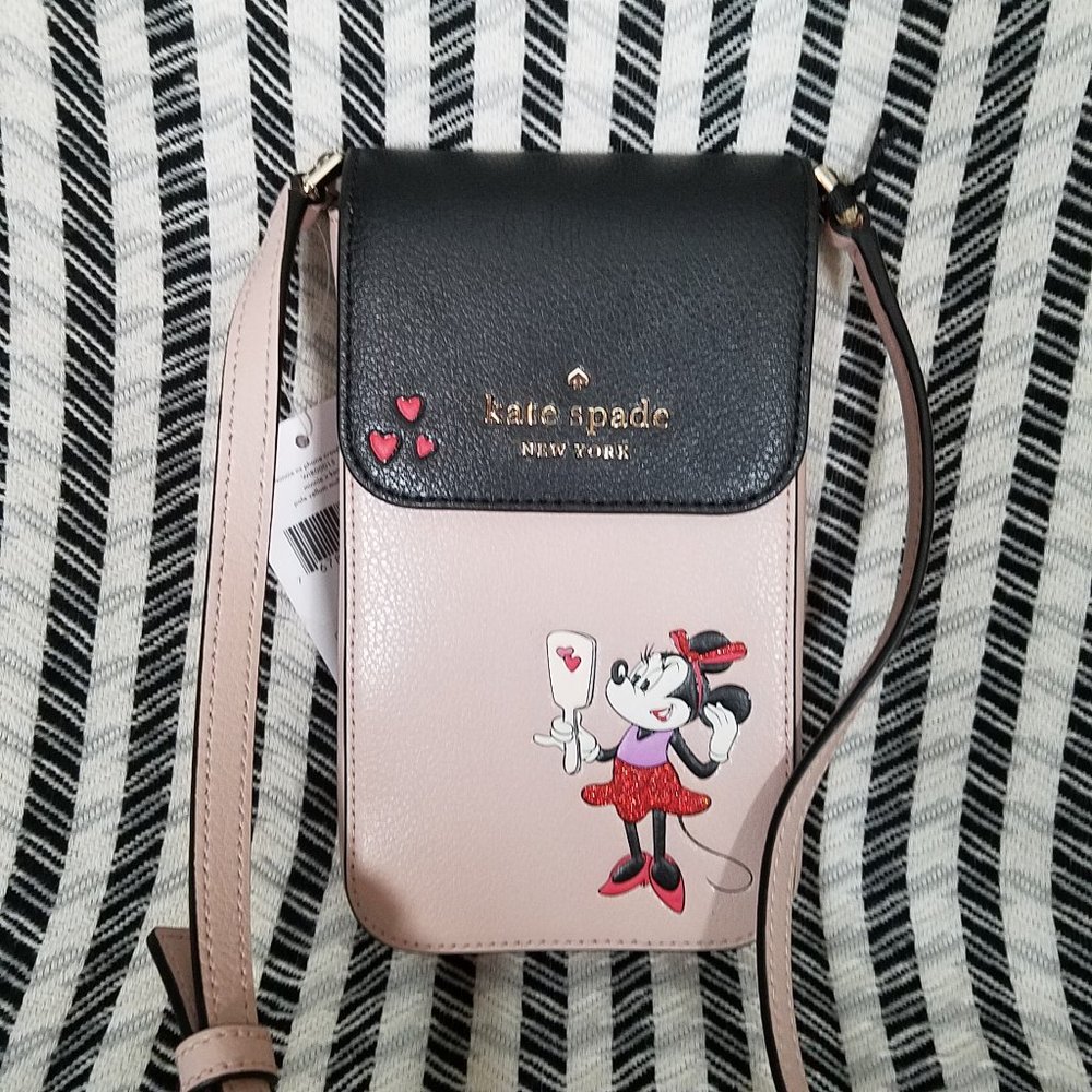 Kate Spade Minnie Mouse NS Phone Crossbody Vellum